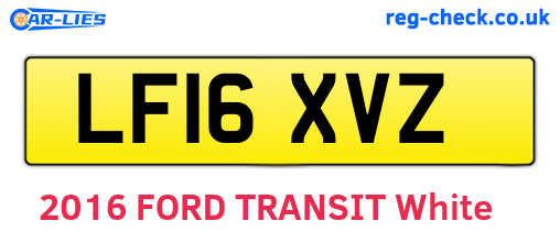 LF16XVZ are the vehicle registration plates.