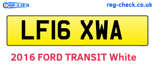 LF16XWA are the vehicle registration plates.