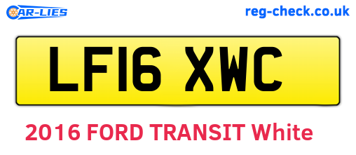 LF16XWC are the vehicle registration plates.