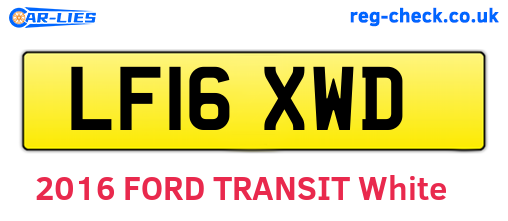 LF16XWD are the vehicle registration plates.