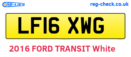 LF16XWG are the vehicle registration plates.