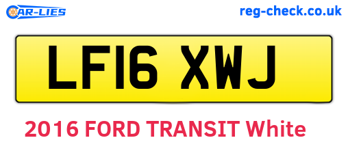 LF16XWJ are the vehicle registration plates.