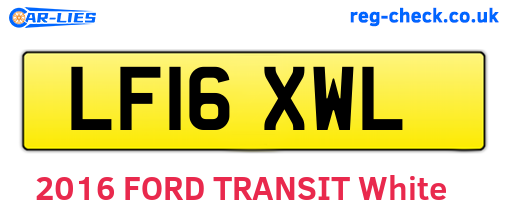LF16XWL are the vehicle registration plates.