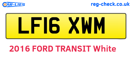 LF16XWM are the vehicle registration plates.