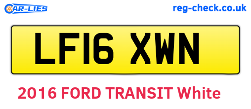 LF16XWN are the vehicle registration plates.
