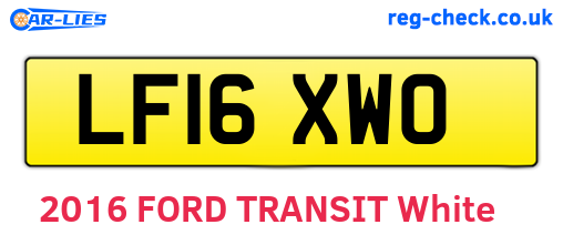 LF16XWO are the vehicle registration plates.