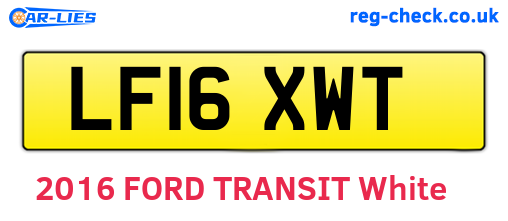 LF16XWT are the vehicle registration plates.