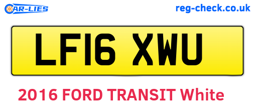 LF16XWU are the vehicle registration plates.