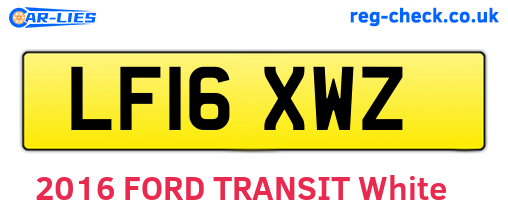 LF16XWZ are the vehicle registration plates.