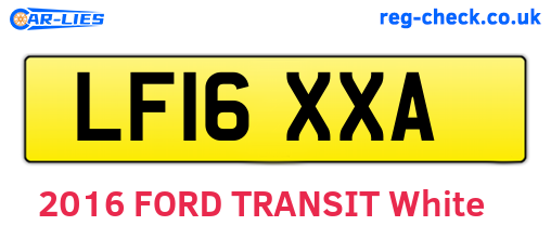 LF16XXA are the vehicle registration plates.