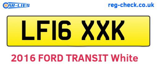 LF16XXK are the vehicle registration plates.