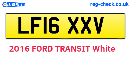 LF16XXV are the vehicle registration plates.