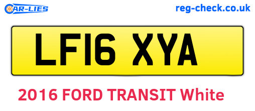LF16XYA are the vehicle registration plates.