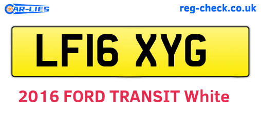 LF16XYG are the vehicle registration plates.