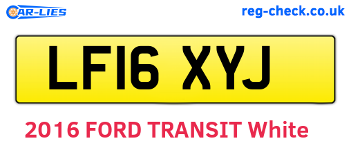 LF16XYJ are the vehicle registration plates.