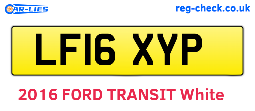 LF16XYP are the vehicle registration plates.