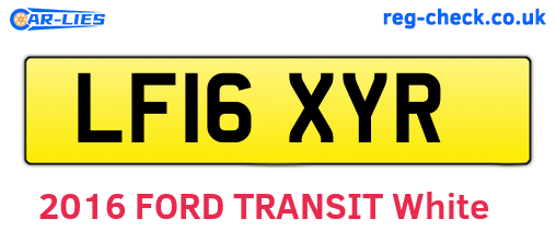 LF16XYR are the vehicle registration plates.