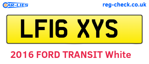 LF16XYS are the vehicle registration plates.