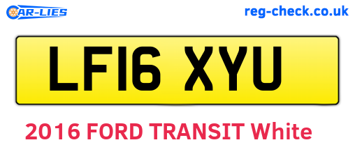 LF16XYU are the vehicle registration plates.