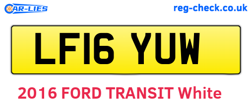 LF16YUW are the vehicle registration plates.