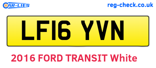 LF16YVN are the vehicle registration plates.