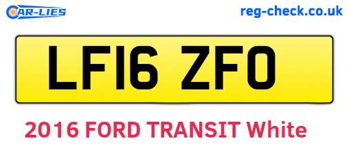 LF16ZFO are the vehicle registration plates.