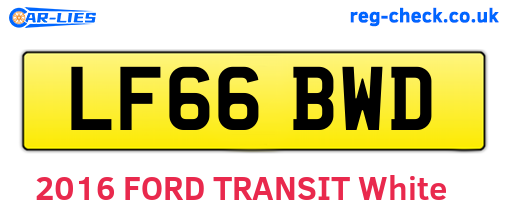 LF66BWD are the vehicle registration plates.