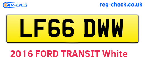 LF66DWW are the vehicle registration plates.