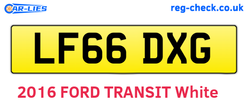 LF66DXG are the vehicle registration plates.