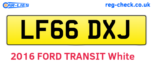 LF66DXJ are the vehicle registration plates.
