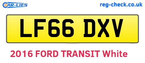 LF66DXV are the vehicle registration plates.