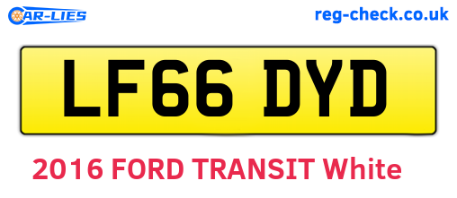 LF66DYD are the vehicle registration plates.