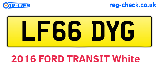 LF66DYG are the vehicle registration plates.