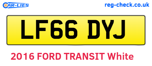 LF66DYJ are the vehicle registration plates.