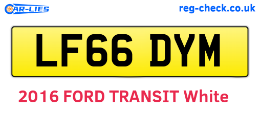 LF66DYM are the vehicle registration plates.