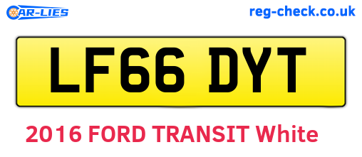 LF66DYT are the vehicle registration plates.
