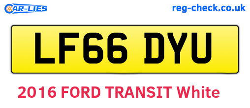 LF66DYU are the vehicle registration plates.