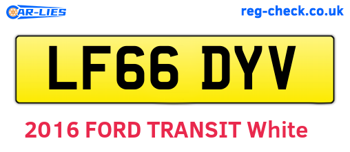 LF66DYV are the vehicle registration plates.
