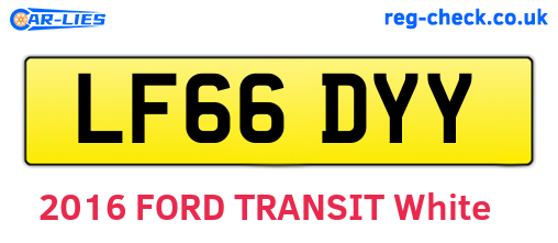 LF66DYY are the vehicle registration plates.