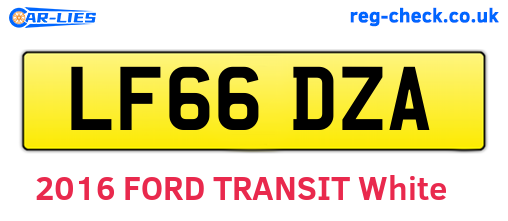 LF66DZA are the vehicle registration plates.