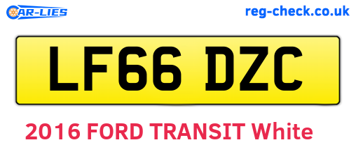 LF66DZC are the vehicle registration plates.