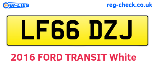 LF66DZJ are the vehicle registration plates.