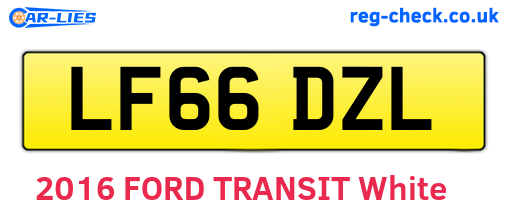 LF66DZL are the vehicle registration plates.