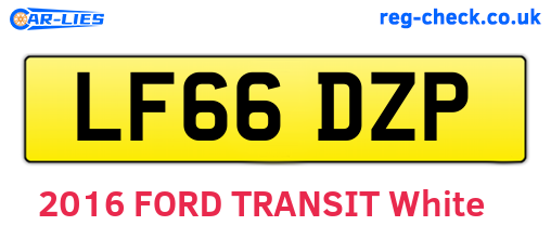 LF66DZP are the vehicle registration plates.