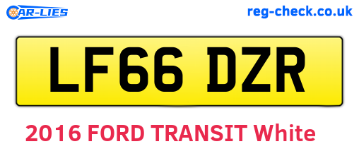 LF66DZR are the vehicle registration plates.