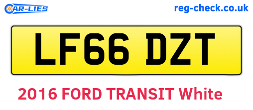 LF66DZT are the vehicle registration plates.