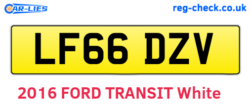 LF66DZV are the vehicle registration plates.