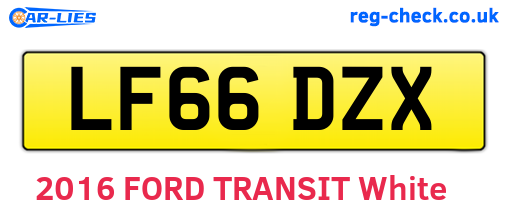 LF66DZX are the vehicle registration plates.