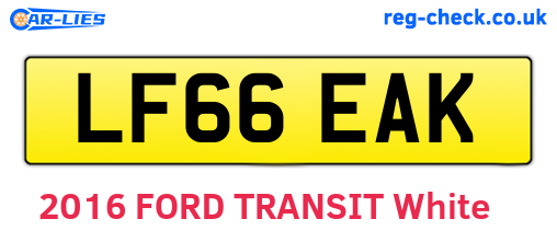 LF66EAK are the vehicle registration plates.