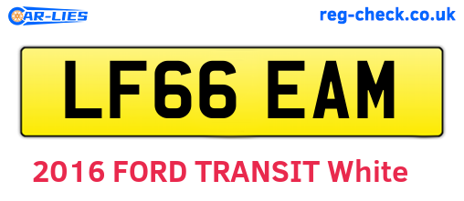 LF66EAM are the vehicle registration plates.